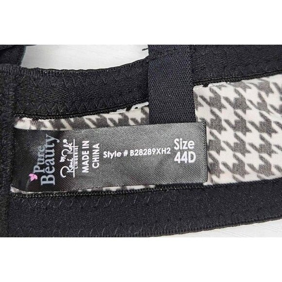 Pure Beauty Rene Rofe Back & White Adj Strap Bra Sz 44D - Picture 3 of 4